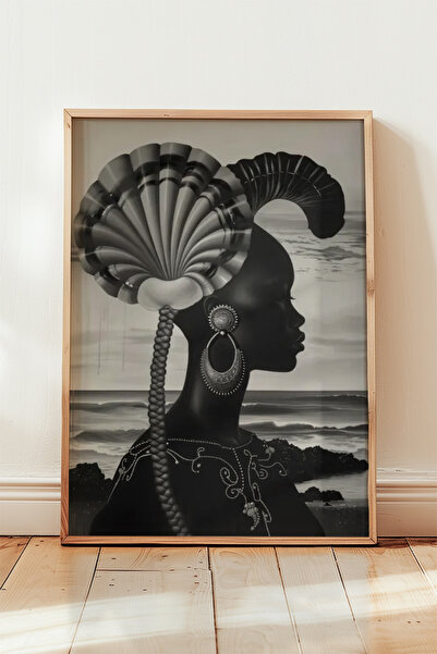 HİGUERA Μαύρο και άσπρο γυναικείο πορτρέτο Μοντέρνο και εντυπωσιακό στυλ Πίνα...