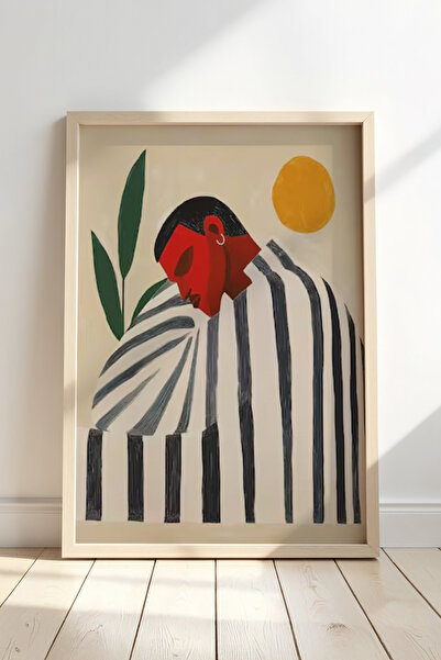 HİGUERA Μοντέρνα Τέχνη Αγγίξτε τον ύπνο άντρας Πίνακας τοίχου με φυσικό ξύλιν...