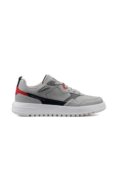 Jump 28019/d L.Grey Red Navy Ανδρικά αθλητικά παπούτσια - Γκρι παπούτσια περπατήματος