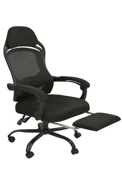 AWF AL WADI FURNITURE Office Chair Ergonomic Breathable Mesh Reclining Adjustable Gaming Chair, Soft Chair With Footrest