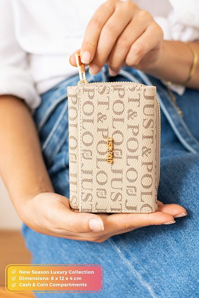 Just Polo Original Women's Luxury Series Soft Leather Stylish Card Holder Wallet with Coin & Paper Money Compartment Zipper