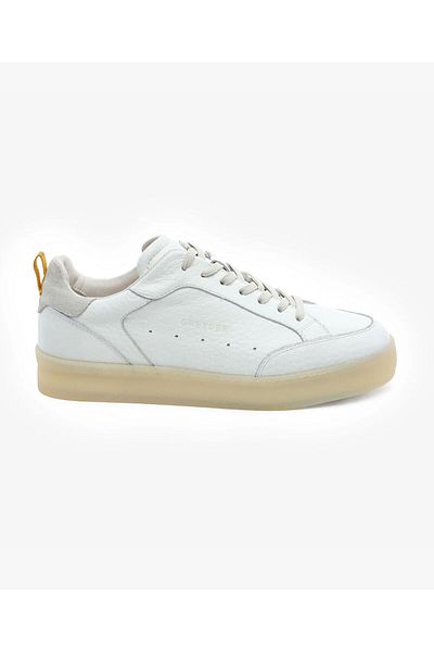 Greyder Ανδρικά παπούτσια sneaker από γνήσιο λευκό δέρμα 5y1sa18520