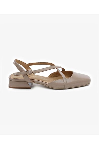 Greyder Women's Mink Wrinkled Patent Leather Genuine Leather Ballerinas 5Y2Ta59270