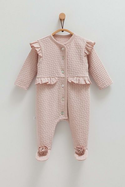 Caramell Beautiful Front Buttoned Jumpsuit Mink