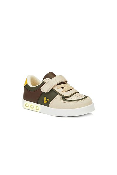 Vicco Sam 313.p21k.130 Lighted Small Children's Shoes Khaki Green