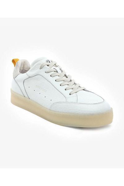 Greyder Ανδρικά παπούτσια sneaker από γνήσιο λευκό δέρμα 5y1sa18520