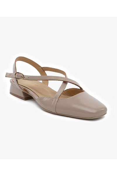 Greyder Women's Mink Wrinkled Patent Leather Genuine Leather Ballerinas 5Y2Ta59270