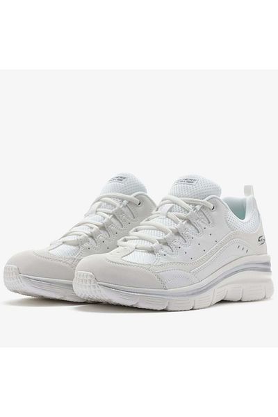 SKECHERS Pantofi sport albi pentru femei Fashion Fit 896295 TK OFWT