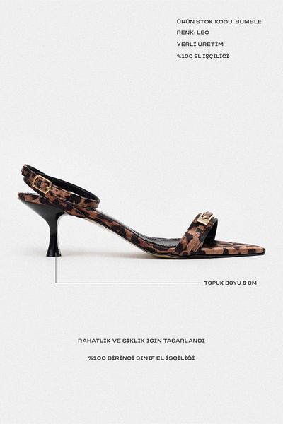 NİŞANTAŞI SHOES Pantofi cu toc pentru damă Bumble Leo din satin cu detaliu de cataramă