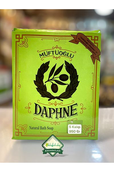 ABDULLAH DAĞ Muftuoglu Daphne Olive Oil Laurel Soap from Hatay Region 950 Gr = 5 Molds