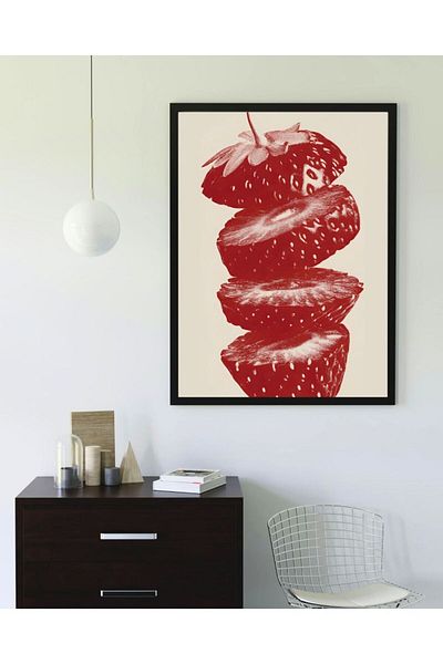 Arthopia Κόκκινο κεράσι Αριστοτεχνικό αφίσα Pinterest Δώρο Αφίσα Πλαίσιο Καλλιτεχνικό Σχέδιο Ζωγραφική