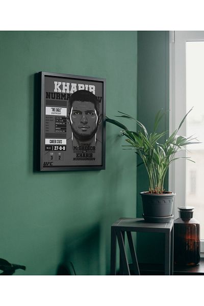 Arthopia Πίνακας υψηλής ποιότητας σχεδίου με κορνίζα αφίσας Khabib Nurmagomedov Ufc
