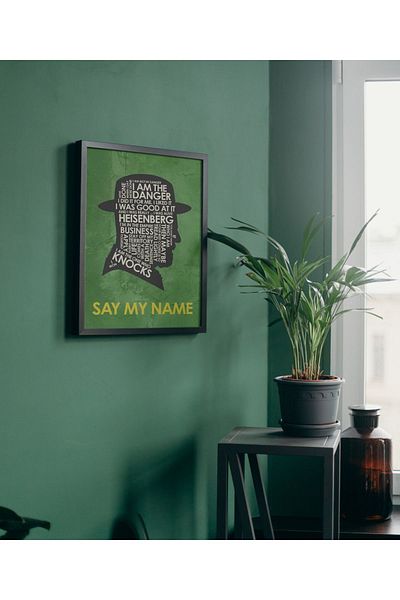 Arthopia Vintage Pinterest Breaking Bad Say My Name Πίνακας υψηλής ποιότητας σχεδίου με κορνίζα