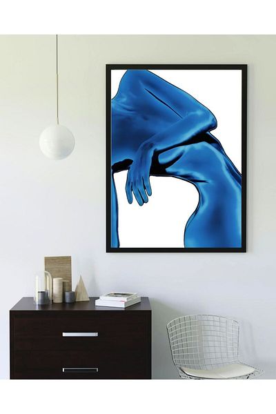 Arthopia Woman Body Aestethic Blue Pinterest Πίνακας καλλιτεχνικού σχεδιασμού με πλαίσιο αφίσας