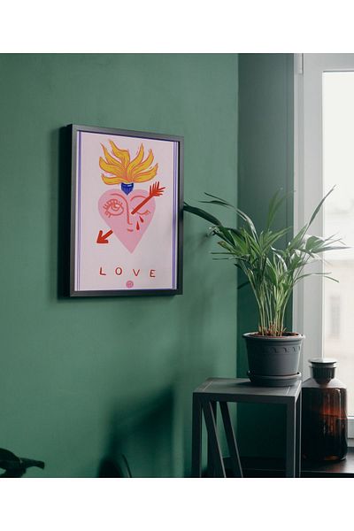 Arthopia Love Love Set Δώρο Αφίσα Κορνίζα Καλλιτεχνική Ζωγραφική