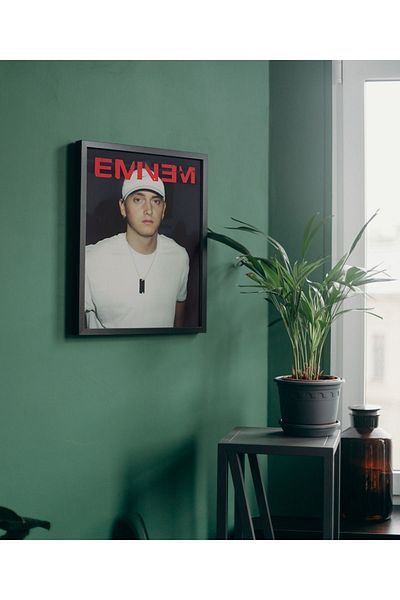 Arthopia Εικονική διακόσμηση Eminem Πλαίσιο αφίσας με κορνίζα Υψηλής ποιότητας ζωγραφική σχεδίου