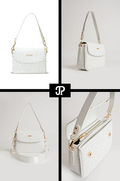 Just Polo Original Women's 4 Compartment Luxury Soft Leather Stylish Trend Shoulder Bag with Adjustable Cross Column Strap