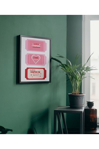 Arthopia Δώρο για την Ημέρα του Αγίου Βαλεντίνου Love Coupons Pinterest Πίνακας καλλιτεχνικού σχεδιασμού με κορνίζα