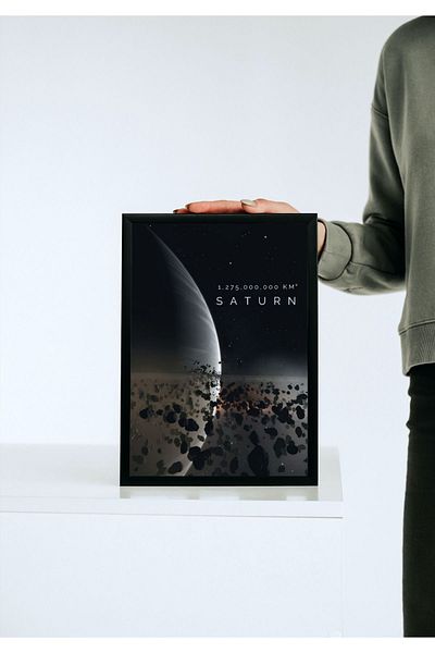 Arthopia Saturn Planets Space The Space Pinterest Αφίσα με κορνίζα Υψηλής ποιότητας διακοσμητικό σχέδιο ζωγραφικής