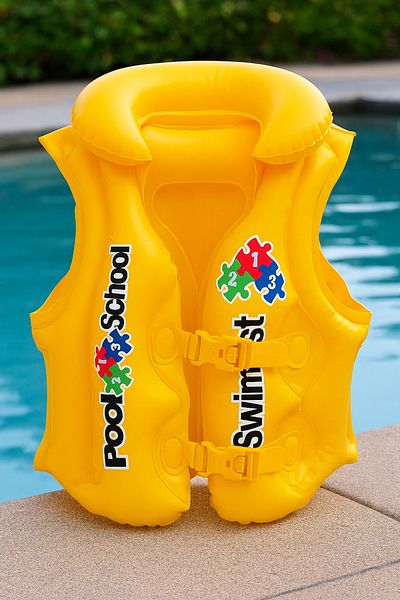 Intex Inflatable Life Jacket Marine Vest Inflatable Life Vest Life Vest with Collar Safety 50x47 cm