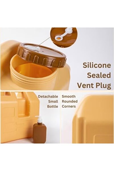 DLC 20L Portable Water Storage Container with Faucet, BPA Free Empty Water with 500ml Hand Wash Bottle