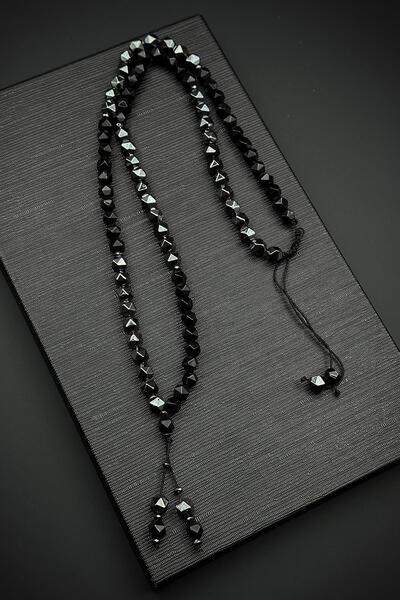 FRNCH Hematit Doğal Taşlı Siyah Renk Erkek Kolye FRJ30873-973-S