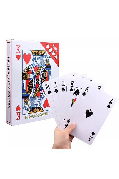SPELT Very Large Playing Cards Giant Size Game Card Deck 16.8 X 11.9cm Party Gift 54Pcs