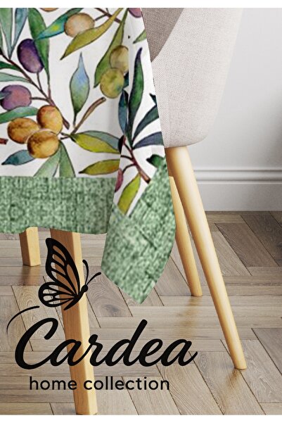 Cardea Home Collection مفرش طاولة مطبوع رقميًا منقوش بالزيتون