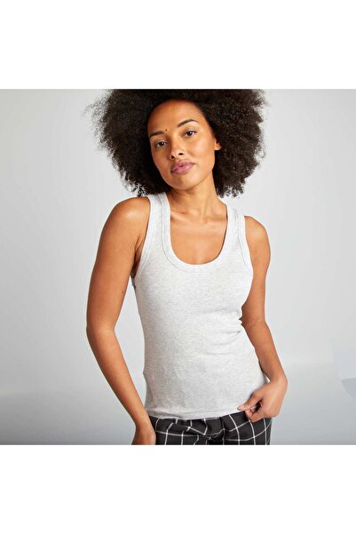 KIABI Ribbed pyjama vest top GREY
