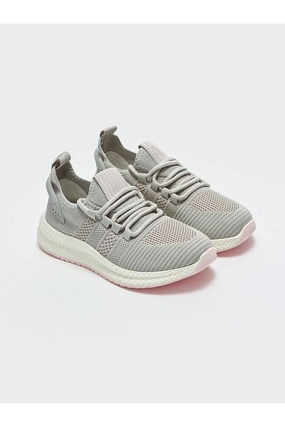 LC Waikiki Gray Mesh Detailed Women's Sports Shoes