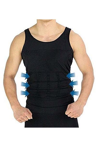 Generic Men Slimming Undershirt Shapewear Black