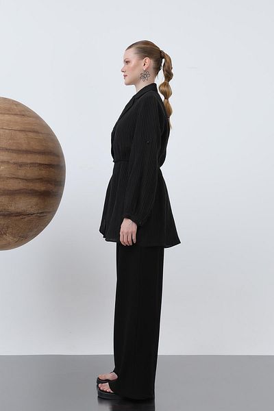 Puane Women's Waist Belt Pants Suit 14316