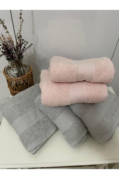 Gohiba Sarah Soft 6-Piece Hand Towel Set – 50X90 cm Cotton Face and Head Towel