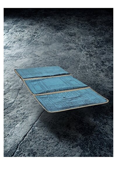 smart home Foldable padded prayer rug that doubles as a relaxation mat and floor seat with backrest.