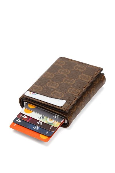 Newish Polo Men's Mechanized Card Holder and Wallet New241 - Tan