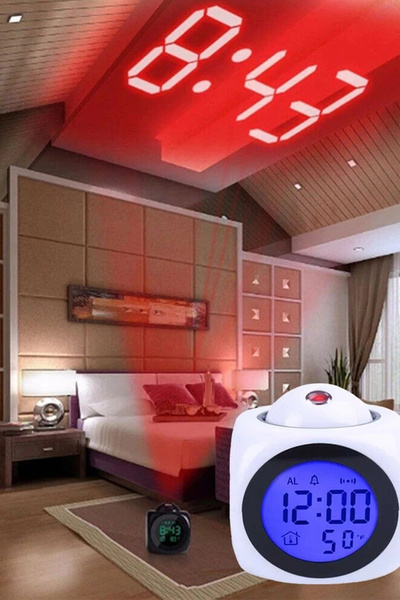 CİYU TİCARET Duvara yansıtmalı led dijital projeksiyonlu çalar saat