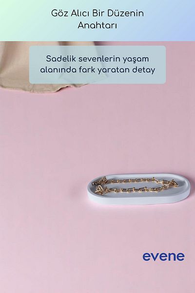 Evene Jewelry Organizer Makeup Organizer Cosmetic Organizer Διακοσμητικό πιάτο Λευκό Χρώμα Μοντέλο 32