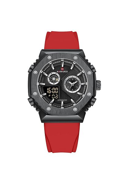 Naviforce Men Dual Display Analog Digital Watch Multifunctional Military Quartz Wrist Watches Sport Waterproof