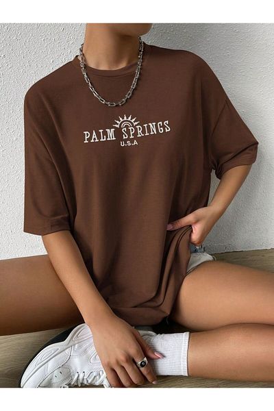 JANSO GROUP -Women's Cotton Printed the Best Version of You Tshirt Oversize Large Size