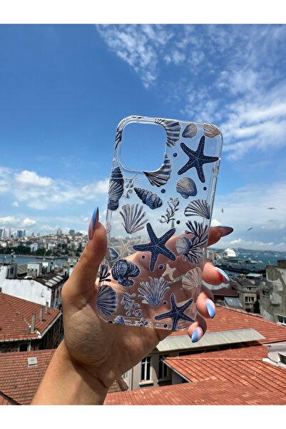 Mobildizayn iPhone 11 Uyumlu Deniz Kabuğu Desenli Şeffaf Telefon Kılıfı