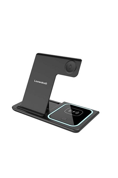 Loowoko Stație de încărcare wireless W455 Pro Plus+ 3 în 1 - Produs nou