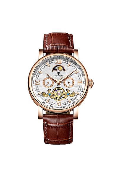 Tevise T867H mechanical men's watch, Brown