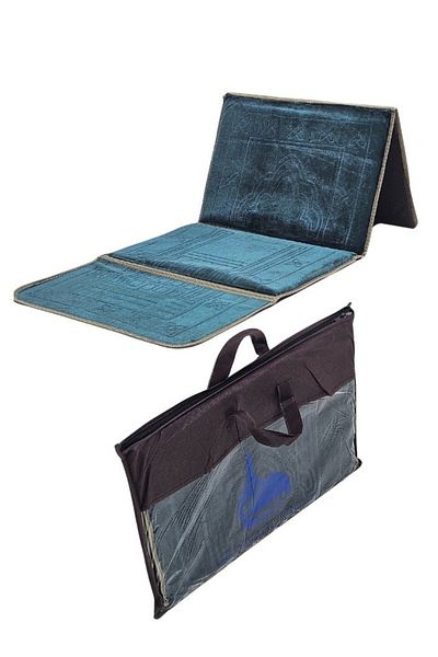 smart home Foldable padded prayer rug that doubles as a relaxation mat and floor seat with backrest.