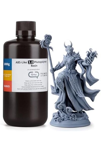 ELEGOO راتنج طابعة ثلاثية الأبعاد شبيه بـ ABS 3.0، 1000 جرام، راتنج فوتوبوليمر معالج بالأشعة فوق البنفسجية بطول موجة 405 نانومتر، مناسب لكوكب المريخ وزحل والمشتري