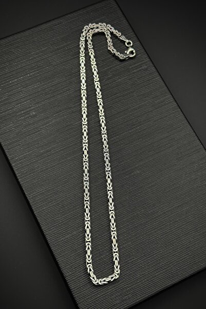 FRNCH 925 Ayar Gümüş İtalyan Model Kral 4 MM Gümüş Renk Kolye FRJ30843-943-A4