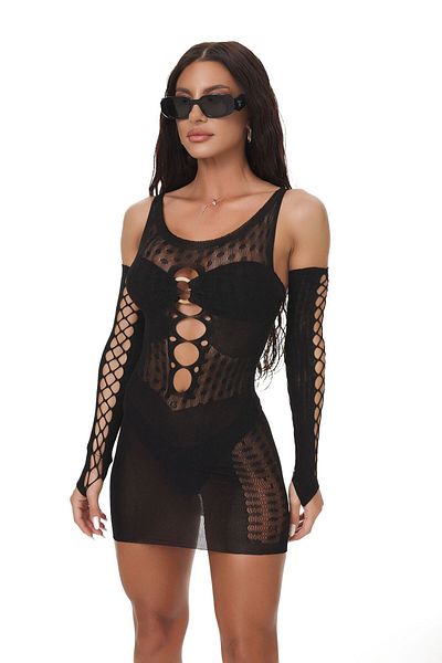 BOGAS Women's Short Black Dress Smara