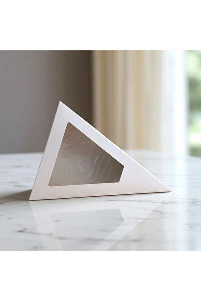 Ambalaj Modacısı Hediye Kutusu ( 10 Adet ) Romantik Üçgen Box Beyaz ( 24x31x8...