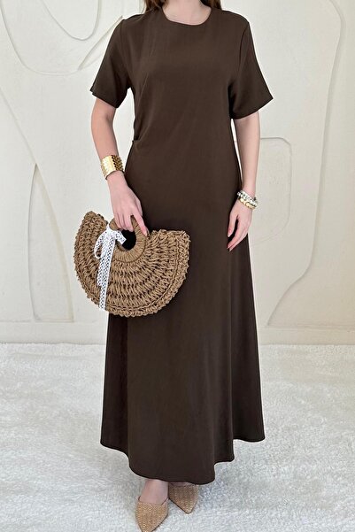 Elbee Fashion Woman Φόρεμα με πλισέ λαιμόκοψη