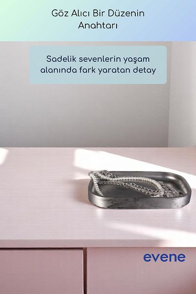 Evene Jewelry Organizer Makeup Organizer Cosmetic Organizer Διακοσμητικό πιάτο Ασημί Αντίκα Χρώμα Μοντέλο 35