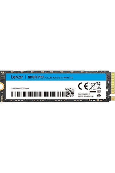 Lexar قرص تخزين داخلي NM610PRO بسعة 500 جيجابايت، M.2 2280 PCIe Gen3x4 NVMe 1...